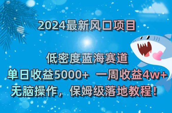 2024最新风口项目，低密度蓝海赛道，单日收益5000+，一周收益4w+！【揭秘】-第一精品资源库