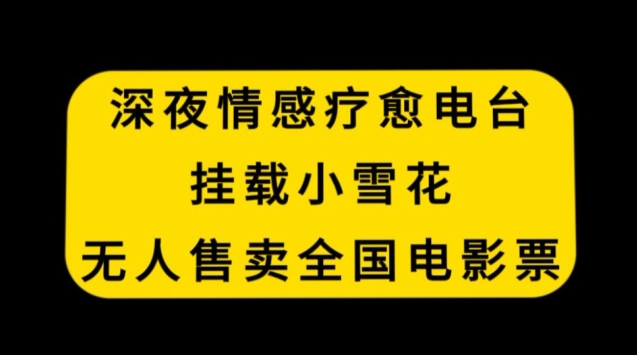 深夜情感疗愈电台，挂载小雪花，无人售卖全国电影票【揭秘】-第一精品资源库