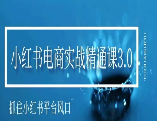 小红书电商实战精通课3.0，抓住小红书平台的风口，不错过有一个赚钱的机会-第一精品资源库