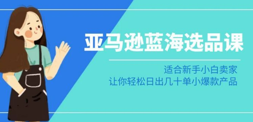 亚马逊-蓝海选品课：适合新手小白卖家，让你轻松日出几十单小爆款产品-第一精品资源库