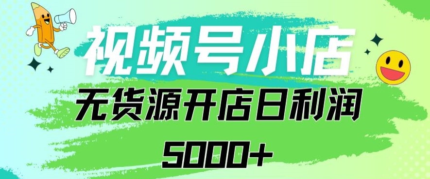 视频号无货源小店从0到1日订单量千单以上纯利润稳稳5000+【揭秘】-第一精品资源库
