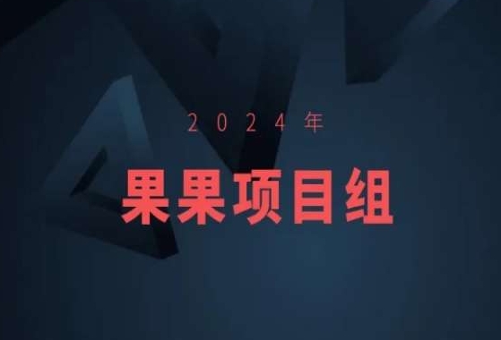 2024年果果项目组项目合集-果果最新项目-第一精品资源库