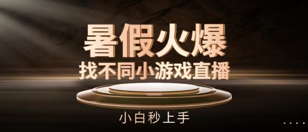 暑假火爆找不同小游戏直播间，小白秒上手【揭秘】-第一精品资源库