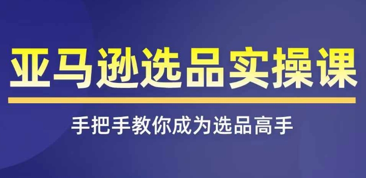 亚马逊选品实操课程，快速掌握亚马逊选品的技巧，覆盖亚马逊选品所有渠道-第一精品资源库