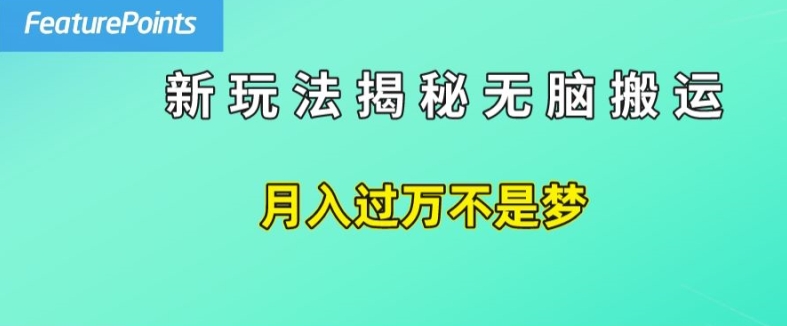 简单操作，每天50美元收入，搬运就是赚钱的秘诀【揭秘】-第一精品资源库