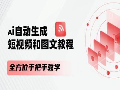 AI自动生成短视频和图文课程，全方位手把手教学-第一精品资源库