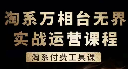 淘系万相台无界实战运营课，淘系付费工具课-第一精品资源库