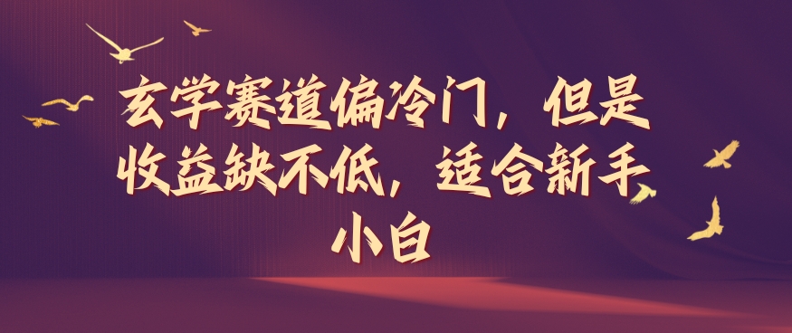 玄学赛道偏冷门，但是收益缺不低，适合新手小白【揭秘】-第一精品资源库