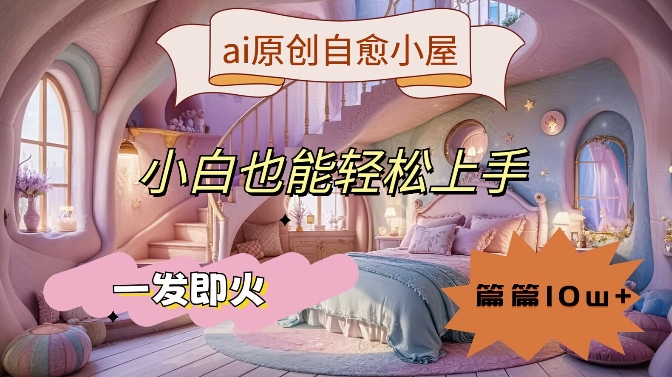 ai原创治愈小屋，小白也能轻松上手，一发即火，篇篇10w+【揭秘】-第一精品资源库