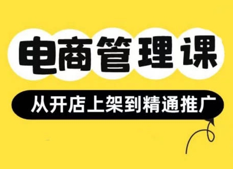 小红书&闲鱼开店从开店上架到精通推广，电商管理课-第一精品资源库